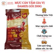 Mực cán tẩm gia vị Damex gói 200g, đồ ăn vặt thơm ngon nguyên chất