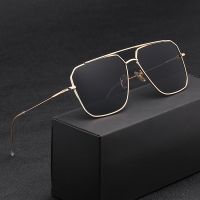 Vintage Oversized Sunglasses Men polygon Anti-Reflective Mirror Classic Square Metal Glasses Fashion New Women Sun Glasses Uv400 Cycling Sunglasses