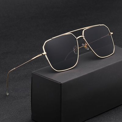 Vintage Oversized Sunglasses Men polygon Anti-Reflective Mirror Classic Square Metal Glasses Fashion New Women Sun Glasses Uv400 Cycling Sunglasses