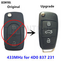 【❂Hot On Sale❂】 haokao5 Qcontrol กุญแจรีโมต433Mhz อัพเกรดสำหรับ Audi 4d0 837 231 / 4d0837231 A2 A3/B5 A4 A6 Quattro Rs ด้วยชิป Id48