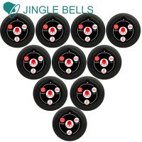 JINGLE BELLS Russian Showing 10 pcs Waiter Call Buttons Pager Wireless Calling Systems Hospital Hotel Restaurants Transmitter