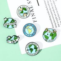 Cute Cartoon Green Love Earth Environmental Protection Series Garland Earth Fun Alloy Brooch Jewelry Fashion Brooches Pins