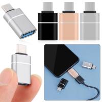 OKDEALS อะแดปเตอร์ Type-C สำหรับรถยนต์ USB-C ความเร็วสูงตัวผู้ประเภท C ไปยัง USB 3.0อะแดปเตอร์ OTG ตัวเชื่อมต่อ Type-C