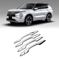 Mitsubishi Outlander 2022สำหรับตัวขยายโครเมี่ยมที่จับประตูป้องกันแผ่นครอบ Abs