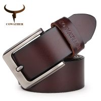 COWATHER men belt cow genuine leather designer belts for men high quality fashion vintage male strap for jeans cow skin XF002 Belts