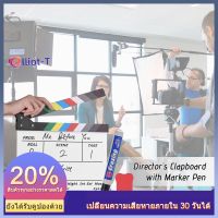 Professional Acrylic Clapboard Dry Erase TV Film Movie Director Cut Action Scene Clapper Board Slate With Marker Pen Era