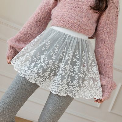 【CC】☬  Skirt Extender with Hem 2023 Layering Fake Embroidery