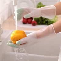 1Pair Kitchen Dish washing Gloves Household Dish Washing Gloves Rubber Gloves Kitchen Cleaning Tools Bathroom Accessories Safety Gloves