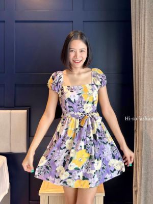 H711-6 เดรสสั้น ผ้าโซญ่า รุ่นใหม่…มีความมินิ มิใจ ลายผ้าสวยมากเวอร์! Hi-so fashion