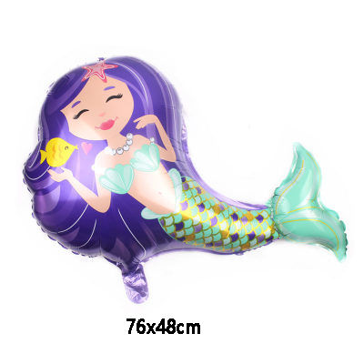 Balon Tema Putri Duyung Foil Tema Di Bawah Laut Mermaid Untuk Dekorasi Pesta Ulang Tahun