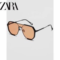 ZARAˉSunglasses Black Frame Brown Mens High-end Feeling Handsome Big Frame Glasses Big Face Show Face Little Girl Summer Sunscreen Sunglasses