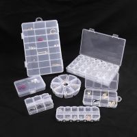 Transparent Plastic Storage Jewelry Box Compartment Adjustable Container For Beads Earring Box For Jewelry Rectangle Box Case