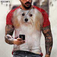 2021 Summer New Fashion Trend Pet Dog Pattern Mens 3d Printed T-shirt Street Personality Wild Loose Oversized Xxl-5XL