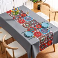 Nordic PVC Waterproof and Oilproof Tablecloth Wholesale Scald Resistant Rectangular Bohemia Tea Coffee Table Pad Table Cloth