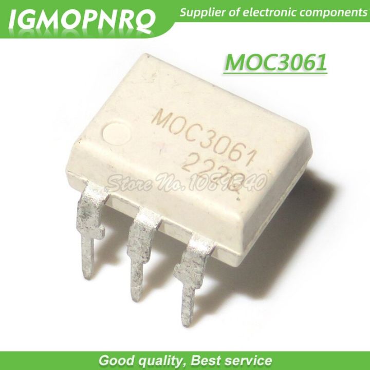 10pcs/lot MOC3061 DIP 6 Optoisolator   Triac new original