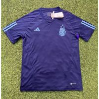 [แฟนๆ] 2223 New World Cup Argentina Pre-Comition Blue Training Shirt Top Football Training Shirt High Quality Shirt Short Sleeve T-Shirt