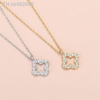 ✘ Simple Lucky Four-leaf Clover Necklace For Women Chain Charm Electroplating White-Gold and Gold Color Fashion Jewelry Pendant