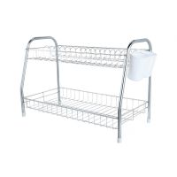 ชั้นคว่ำจานตั้งพื้นสเตนเลส 2 ชั้น-L EKONO DISH RACK STAINESS 2TIERS-L EKONO