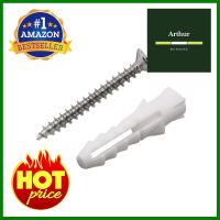 พุกพลาสติกพร้อมสกรู DEXZON HA-409 เบอร์ 6 10 ตัวPLASTIC ANCHOR WITH SCREW DEXZON HA-409 #6 10EA **ด่วน สินค้าเหลือไม่เยอะ**