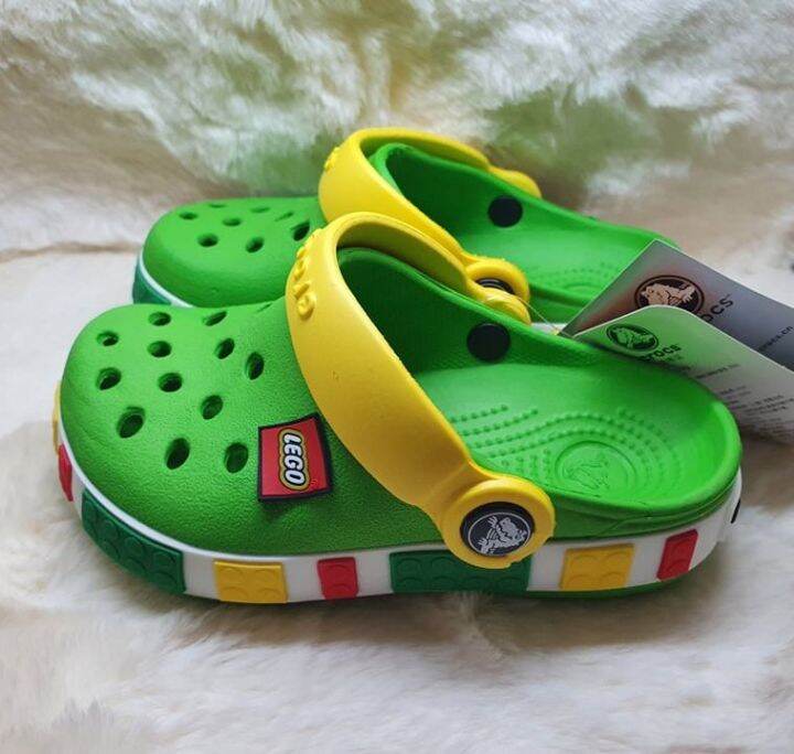 รองเท้า-crocs-เด็ก-lego-งานพรีเมี่ยม-สำหรับเด็ก-สีมาไหม่สวยมาก-นิ่มใส่สบาย