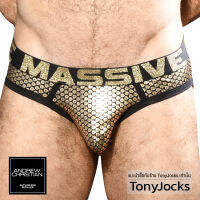 กางเกงในชาย Andrew Christian Underwear Sequin Brief w/ Almost Naked - Black/Gold ทรงบรีฟ สีทอง สีดำ ลักซ์ชัวรี่ กกนผช กกนผู้ชาย กางเกงในผช กางเกงชั้นในผช เซ็กซี่ sexy