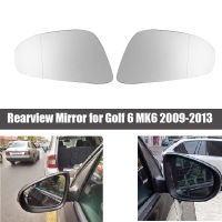 2Pcs Car Heated Rear View Mirror Glass Left &amp; Right Door Side Wing Gray Lens Replacement For-Golf 6 MK6 2009-2013