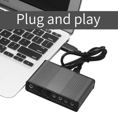Hot USB 6ช่อง5 1 7 1 Surround การ์ดเสียงภายนอก PC แล็ปท็อปเดสก์ท็อปแท็บเล็ต Audio Optical Adapter Card