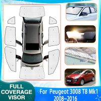 hot【DT】 Car Anti-UV Coverage Sunshades 3008 Accessories Mk1 2008 2016 Window Sunshade Covers