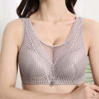 Bra✤ เสื้อชั้นในลูกไม้ขนาดใหญ่บางเต็มคัพดันทรงไขมัน mm ปรับได้ เสื้อชั้นในสตรีสี่กระดุม