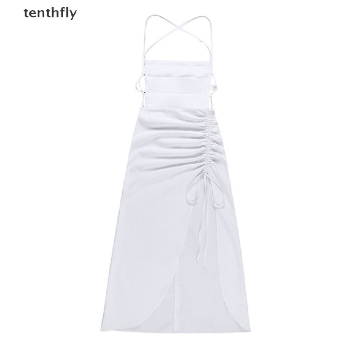 tenthfly-women-lace-up-drawstring-split-suspender-dress-y-backless-sleeveless-party-dress-new