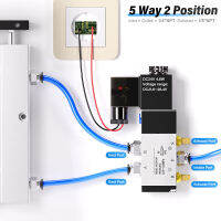 วาล์วควบคุมอากาศไฟฟ้า 5 Way 2 Position 4V210-08 1 / 8 " 1 / 4 " Port Size Dc12V 24V  220 V , Pneumaticพร้อมส่งในไทย ราคา