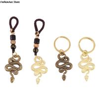 1pc Handmade Key Chain Brass Metal Snake Shape Keychain Fashion Animal Key Ring HandBag Pendant Key Chains