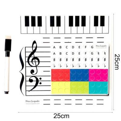1 Set Music Staff Board Magnetic Paper Innovative Enjoyable Musical Instruction Whiteboard Toy White Board for Home