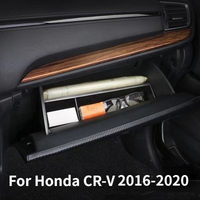 อุปกรณ์นำร่องร่วมสำหรับรถยนต์ฮอนด้า CR-V 2017 2018 2019 2020 CRV เหมาะสำหรับการจัดเก็บกล่องถุงมืออุปกรณ์เสริมคอนโซลพาร์ติชันคัดแยกภายใน
