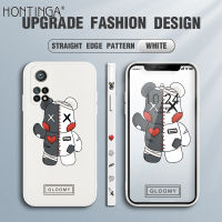 Hontinga เคสโทรศัพท์ Xiaomi Mi 10T 10T Pro 5G,เคสสี่เหลี่ยมลายการ์ตูนหมีน่ารักขอบซิลิโคนนิ่มแบบดั้งเดิมเคสยางเคสคลุมทั้งหมดเคสป้องกันกล้องด้านหลังเคสใส่โทรศัพท์นิ่มสำหรับเด็กผู้หญิง