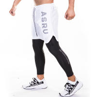 Running Sweatpants Mens Shorts and Leggings 2 in 1 Sportswear Gym Fitness Sport Pants Legging Crossfit Jogger Workout Clothing