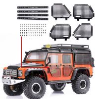 4pcs Metal Foldable Car Window Protective Net For 1/10 Rc Crawler Car Defender Trx4 T4 TRX-4 Window Guard Net Guardrai