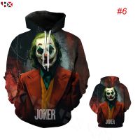 2023 NewHX Joker DC Movie Cool Man 3D พิมพ์ Unisex Hoodies Casual Long Sleeve Hooded Tops