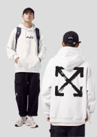 GEMMMA  ลูกศรสร้างสรรค์ letter print Printed Hoodie ชาย เสื้อคลุม เสื้อฮู้ด oversize T0478