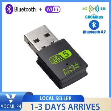 USB WiFi Bluetooth Adapter, 1300Mbps Dual Band 2.4/5Ghz Wireless Network  External Receiver, Mini WiFi Dongle for PC/Laptop/Desktop