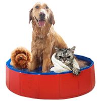 Dog Pool Foldable Dog Swimming Pool Pet Bath Swimming Tub Bathtub Pet Swimming Pool Collapsible Bathing Pool for Dogs Cats Kids