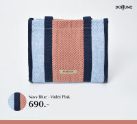 DoiTung TOTE BAG S (STD) Navy Blue-Violet pink 19x24x20 cm.