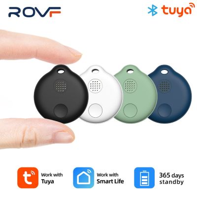 ROVF Tuya smart life  Bluetooth Key Finder Wireless Smart Tracker Anti-lost Alarm Tracker Child Bag Wallet APP Record 80DB Anti Lost Tag