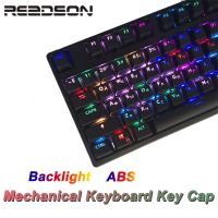 104 Keys Korean Russian Mechanical Keyboard Keycaps OEM Profile ABS Backlight Key Cap for Cherry MX Gaming Keycaps Black/ White