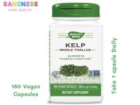 Natures Way Kelp Whole Thallus 600 mg 180 Vegan Capsules สาหร่ายเคล์ป