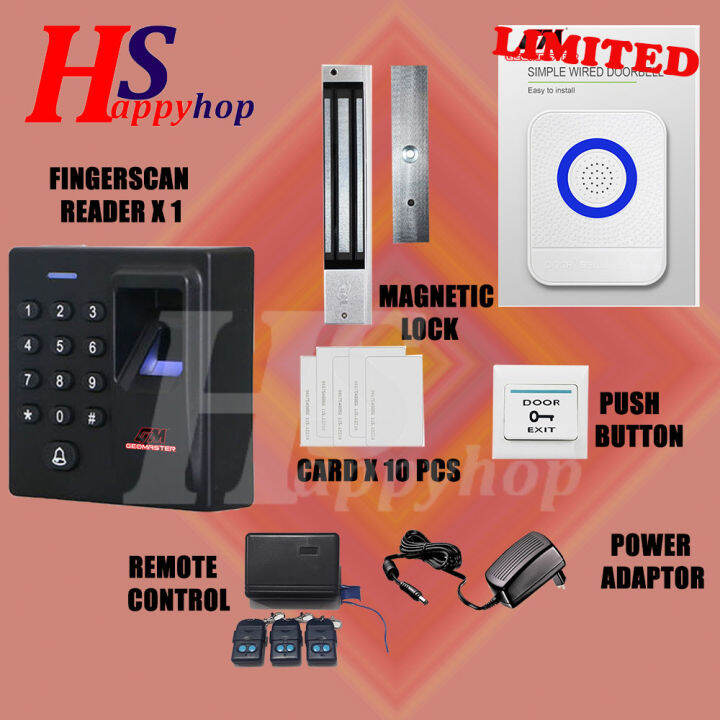Door Access System Fingerscan Door Access Security Door Access + Remote Lazada