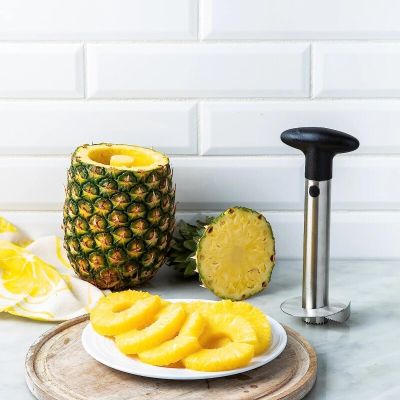 2023 Stainless Steel Pineapple Corer Slicer Spiral Cutter Fruit Corer Peeler Stem Remover Blades for Easy Coring Kitchen Tools Graters  Peelers Slicer
