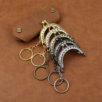10Pcs 5CM Metal Coin Purse Frame For Bag With Key Ring Hardware Kiss Clasp To The Bag Wallet Clutch Bags Sew Accessories