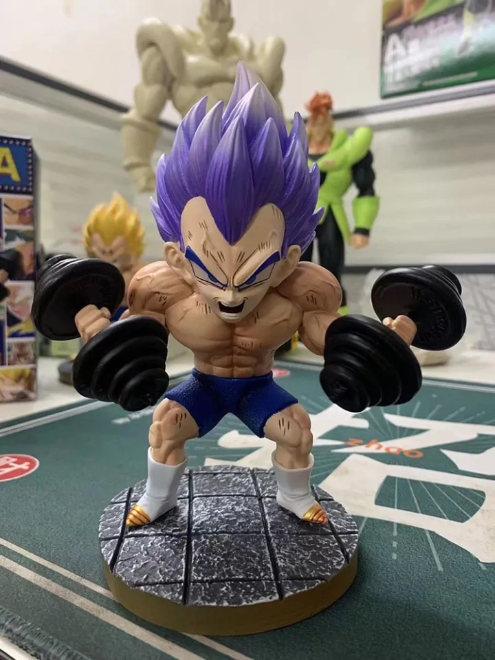 Dragon ball z muscle fitness filho gohan vegeta super saiyan figura de ação  son goku anime estatueta pvc modelo brinquedo chirstmas presente