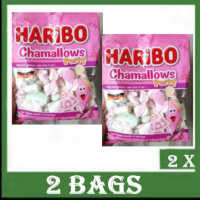 ? Haribo Chamallows Party Size 150g กรัม ฮาริโบ้ มาร์ชเมลโล่